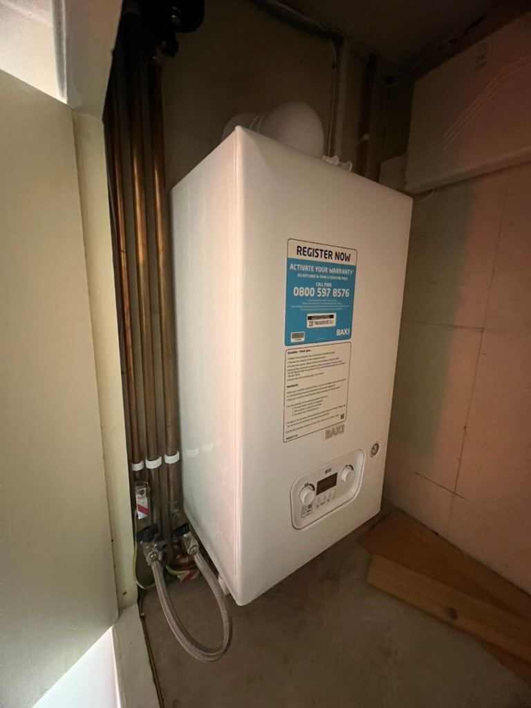 Newly fitted combi boiler with the warranty still to be registered